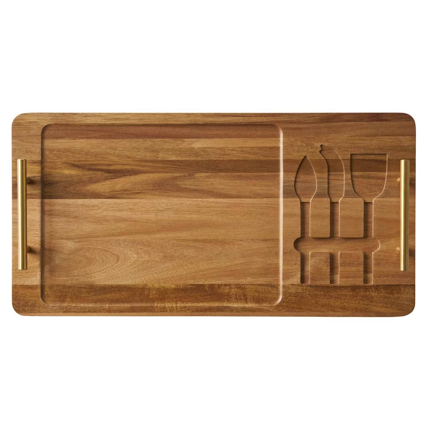 Better Homes & Gardens Acacia Cheese Board with Tools – 22" x 11.22"