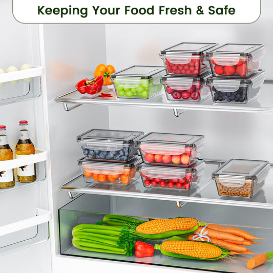 GPED 20-Piece Food Storage Containers with Lids, Airtight Stackable Meal Prep Set